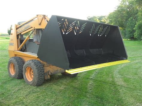 roll out bucket for skid steer|skid steer 2 yard bucket.